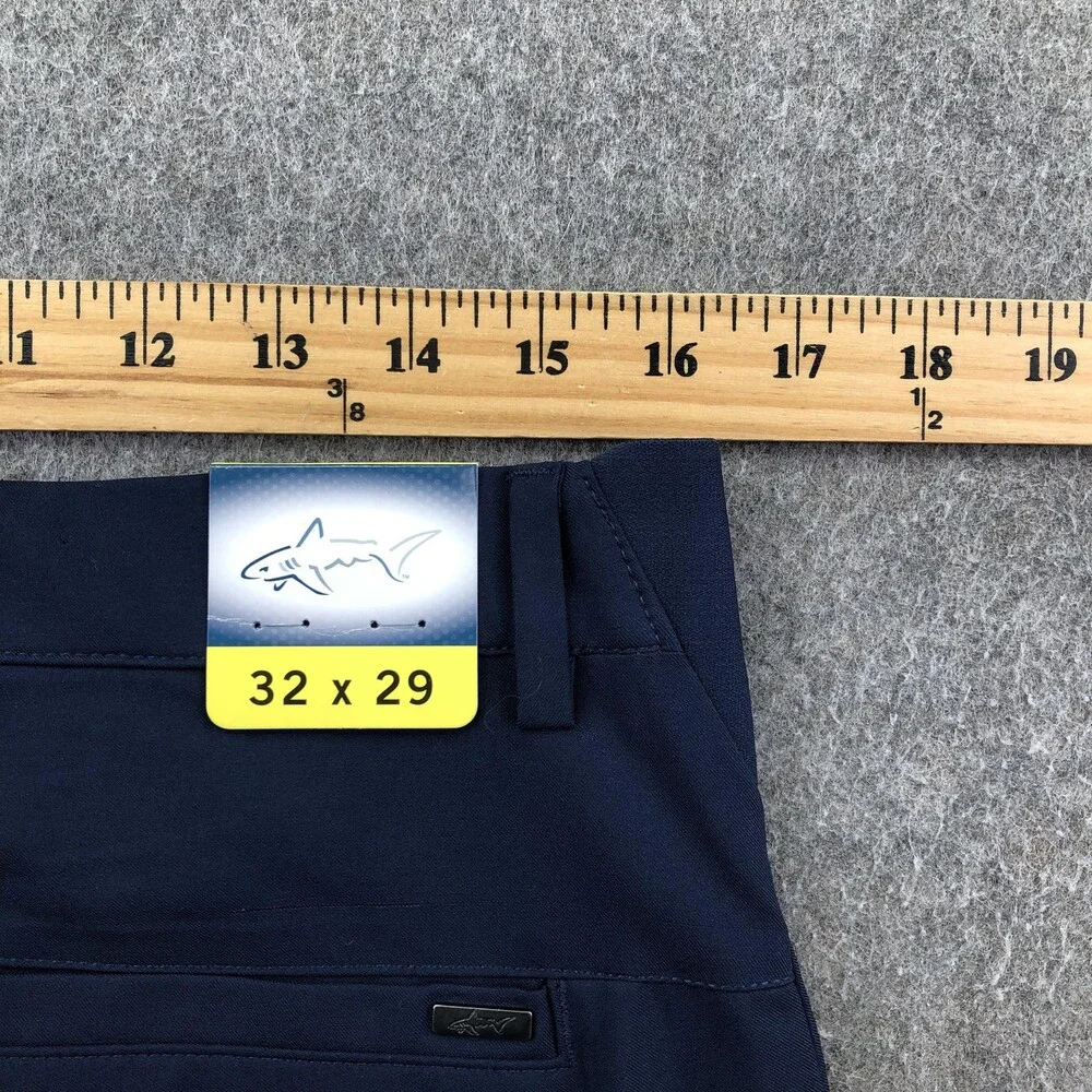 Greg Norman Pants Mens 32x29 Blue Chino Straight Leg Casual Logo Pockets